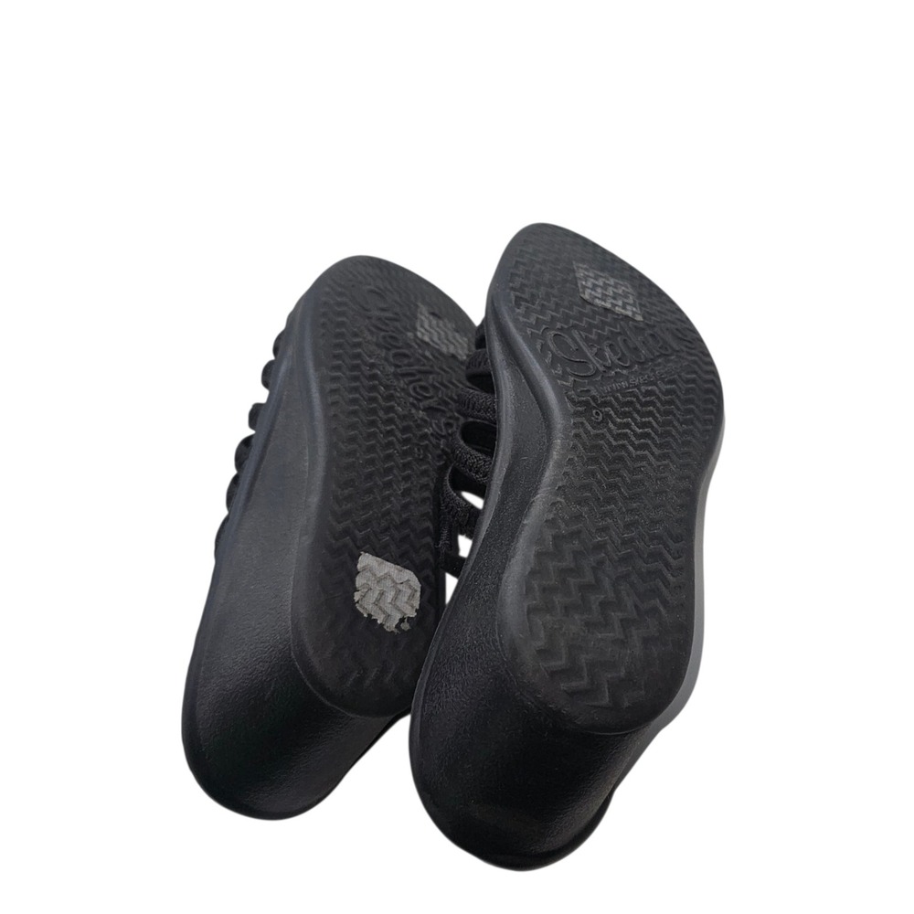 Skechers Cali Memory Foam Rumblers Hotshot Black Wedge Slide w/Rhinestones Sz 9 - Picture 7 of 8